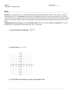 Test 2 Name: 1. (8 pts) Simplify the following: 32x5y8z2 2. (6 pts