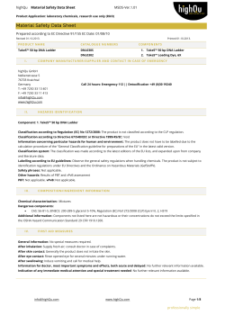 MSDS Take5&trade; 50 bp DNA Ladder