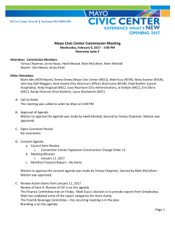 Approved Minutes - Mayo Civic Center