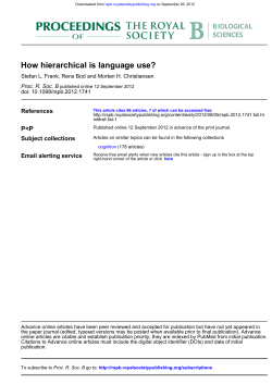 How hierarchical is language use?