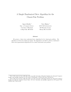 A Simple Randomized Sieve Algorithm for the Closest