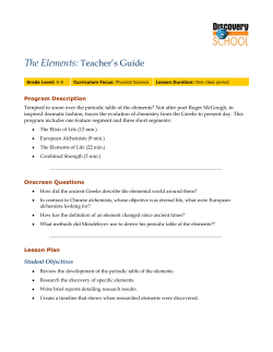 Teacher`s Guide The Elements