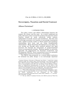 Sovereignty, Taxation and Social Contract