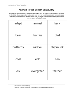 adapt animal bark bear berries bird butterfly caribou chipmunk coat
