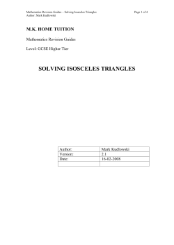 isosceles triangles