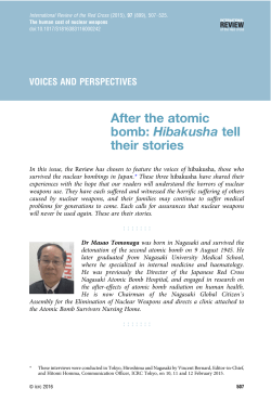 After the atomic bomb: Hibakusha tell their stories