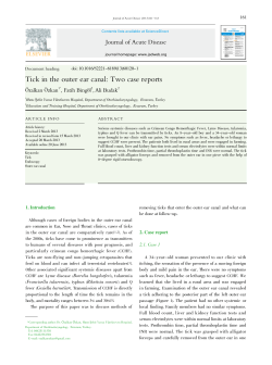 Tick in the outer ear canal: Two case reports