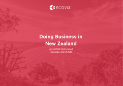 Doing Business in New Zealand