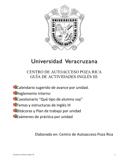 Gu&iacute;a de Actividades Ingl&eacute;s III febrero