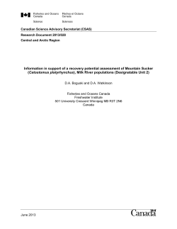 Information in support of a recovery potential