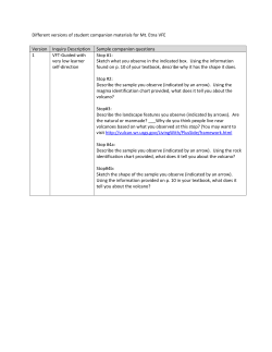 Different versions of student companion materials for Mt. Etna VFE