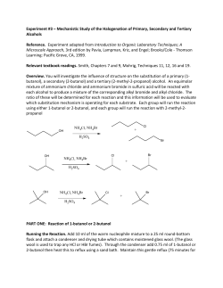 Expt 3. Mechanistic Study of the Halogenation of Primary