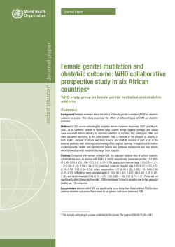 Female genital mutilation and obstetric outcome: WHO collaborative