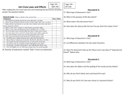 Jim Crow Laws and Effects