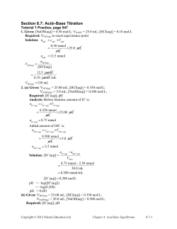8.7 Acid-Base Titration
