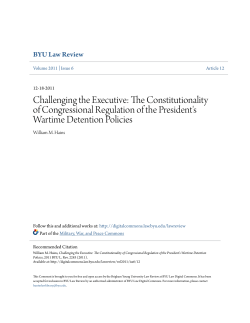Challenging the Executive: The Constitutionality of Congressional