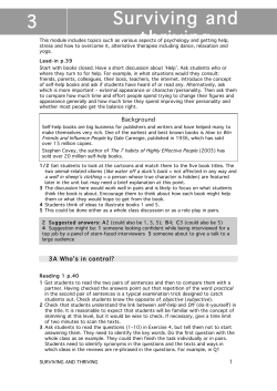 3 Surviving and thriving