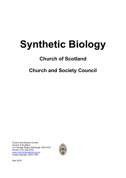 Synthetic Biology - The Church of Scotland