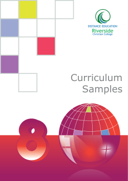 Year 8 - Riverside Distance Education