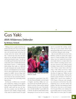 Gus Yaki - Alberta Wilderness Association