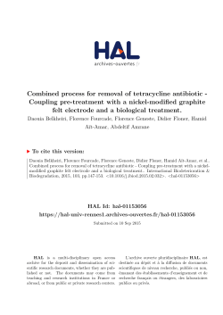 Combined process for removal of tetracycline antibiotic