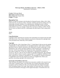 McGeorge Bundy, Oral History Interview