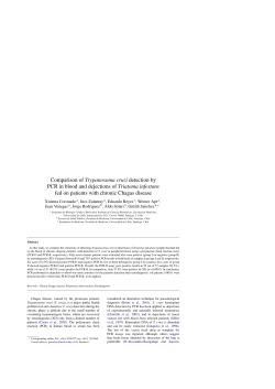 Comparison of Trypanosoma cruzi detection by PCR in blood and