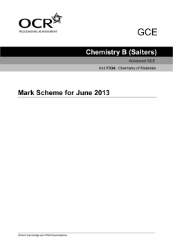 Mark scheme - Unit F334 - Chemistry of materials - June
