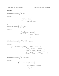 Worksheet 11 solutions