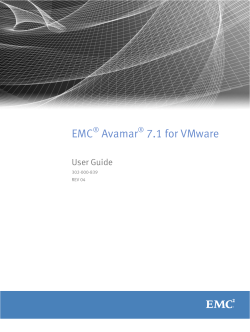 EMC Avamar 7.1 for VMware User Guide