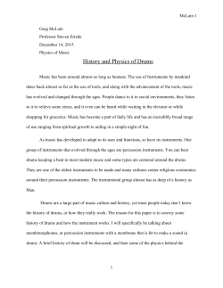 History and Physics of Drums