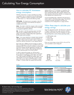 Calculating Your Energy Consumption