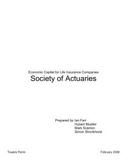 Economic Capital for Life Insurance Companies