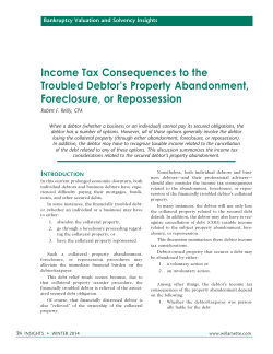 Income Tax Consequences to the Troubled Debtor`s Property
