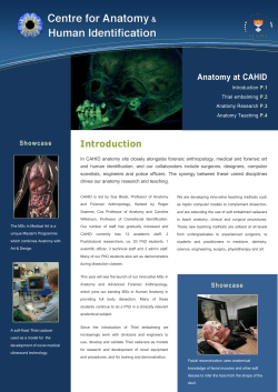 Anatomical Research at Dundee University