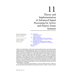Theory and Implementation of Advanced Signal Processing for