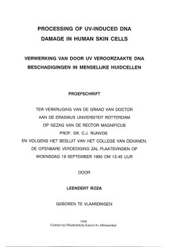 processing of uv-induced dna damage in human skin cells