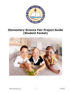 Elementary Science Fair Project Guide (Student