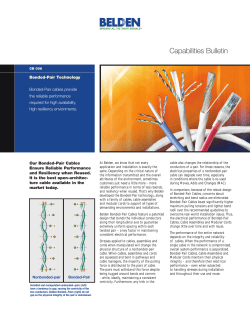 Bonded Pair Technology Capabilities Bulletin
