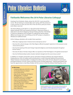 Newsletter 1 - Arctic Centre