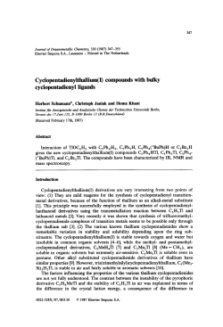 Cyclopentadienylthallium( I) compounds with bulky cycl