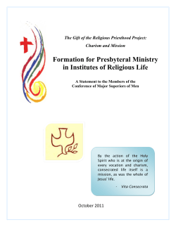 Formation for Presbyteral Ministry in Institutes of Religious Life