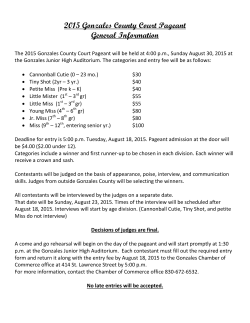 2015 Gonzales County Court Pageant General Information