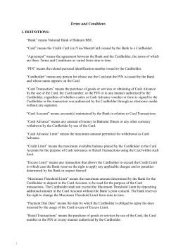 Terms and Conditions - National Bank of Bahrain