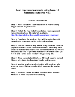 I can represent numerals using base