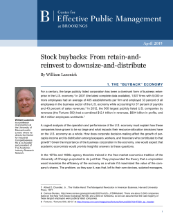 Stock buybacks: From retain-and-reinvest to