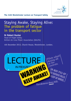 Staying Awake, Staying Alive