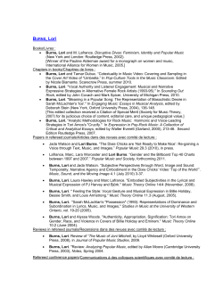 BURNS, Lori - Faculte des arts | Faculty of Arts