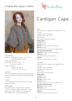 Cardigan Cape - LoveKnitting Blog