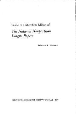 National Nonpartisan League - Minnesota Historical Society